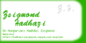 zsigmond hadhazi business card